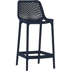 Mykonos Navy Outdoor Patio Stool, Set of 4