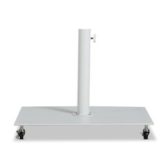 Belize Matte White Steel Patio Umbrella Base