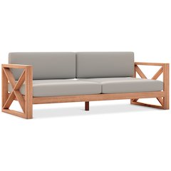 Anguilla Grey Water Resistant Fabric Outdoor Sofa