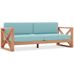 Anguilla Blue Water Resistant Fabric Outdoor Sofa