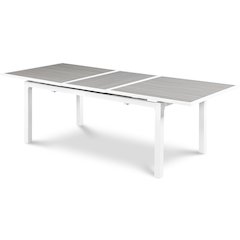 Nizuc Grey Wood Look Accent Paneling Outdoor Patio Dining Table