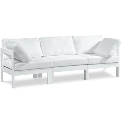 Nizuc White Water Resistant Fabric Outdoor Patio Modular Sofa