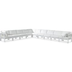 Nizuc White Water Resistant Fabric Outdoor Patio Modular Sectional