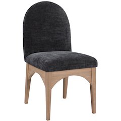 Waldorf Black Chenille Fabric Dining Chair