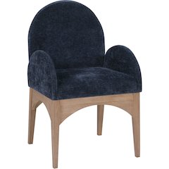 Waldorf Navy Chenille Fabric Dining Chair