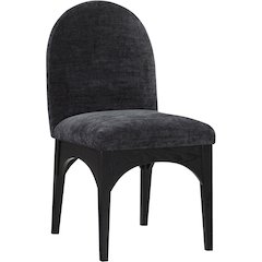 Waldorf Black Chenille Fabric Dining Chair
