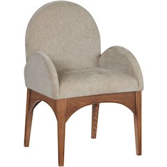 Waldorf Beige Chenille Fabric Dining Chair
