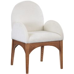 Waldorf Cream Chenille Fabric Dining Chair