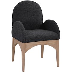Waldorf Black Boucle Fabric Dining Chair