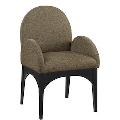 Waldorf Olive Boucle Fabric Dining Chair