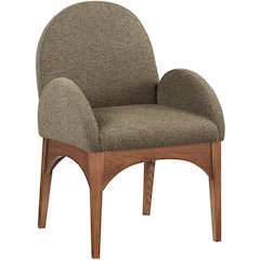 Waldorf Olive Boucle Fabric Dining Chair