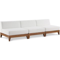 Rio Off White Water Resistant Fabric Outdoor Patio Modular Sofa