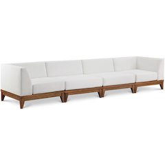 Rio Off White Water Resistant Fabric Outdoor Patio Modular Sofa