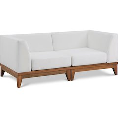 Rio Off White Water Resistant Fabric Outdoor Patio Modular Sofa