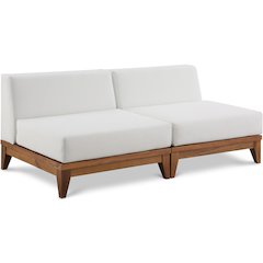 Rio Off White Water Resistant Fabric Outdoor Patio Modular Sofa