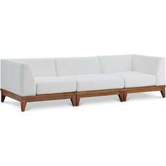 Rio Off White Water Resistant Fabric Outdoor Patio Modular Sofa