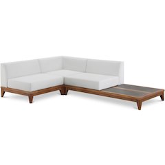 Rio Off White Water Resistant Fabric Outdoor Patio Modular Sectional