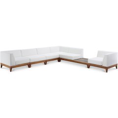Rio Off White Water Resistant Fabric Outdoor Patio Modular Sectional