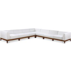 Rio Off White Water Resistant Fabric Outdoor Patio Modular Sectional