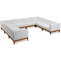Rio Off White Water Resistant Fabric Outdoor Patio Modular Sectional