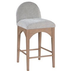 Waldorf Grey Chenille Fabric Stool