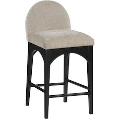 Waldorf Beige Chenille Fabric Stool