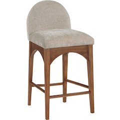Waldorf Beige Chenille Fabric Stool