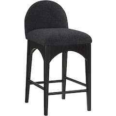 Waldorf Black Boucle Fabric Stool