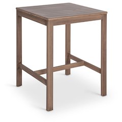 Newport Natural Acacia Wood Outdoor Patio Square Bar Table
