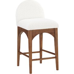 Waldorf Cream Boucle Fabric Stool
