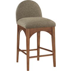 Waldorf Olive Boucle Fabric Stool