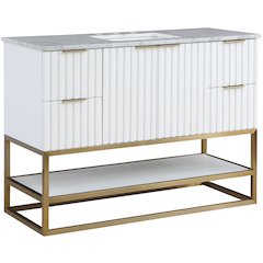 Monad White Bathroom Vanity
