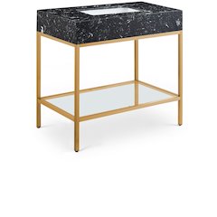 Marmo Black Engineered Marble Bathroom Vanity