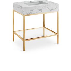 Marmo White Engineered Marble Bathroom Vanity