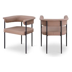 Malin Tan Vegan Leather Dining Chair, Set of 2