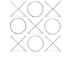 XOXO Chrome Stainless Steel Wall Decor