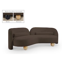 Daphne Brown Chenille Fabric Sofa