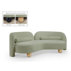 Daphne Mint Chenille Fabric Sofa