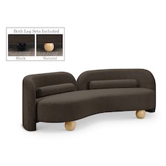 Daphne Brown Boucle Fabric Sofa