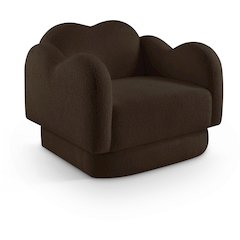 Bloom Brown Teddy Fabric Chair