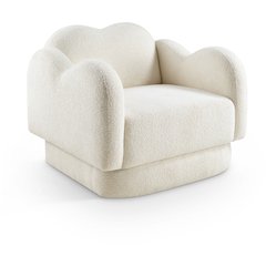 Bloom Cream Teddy Fabric Chair