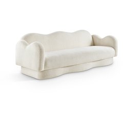 Bloom Cream Teddy Fabric Sofa