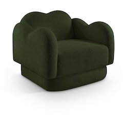 Bloom Green Teddy Fabric Chair