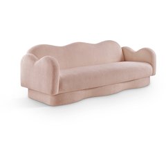Bloom Pink Teddy Fabric Sofa