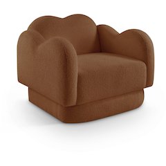 Bloom Saddle Teddy Fabric Chair