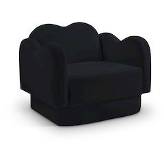 Bloom Black Velvet Chair