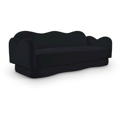 Bloom Black Velvet Sofa