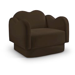 Bloom Brown Velvet Chair