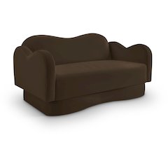 Bloom Brown Velvet Loveseat