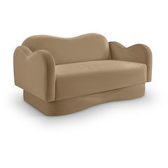 Bloom Camel Velvet Loveseat
